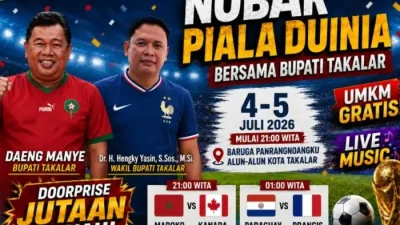 Ada Doorprize hingga Stan UMKM Gratis, Pemkab Takalar Gelar Nobar Piala Dunia 2026