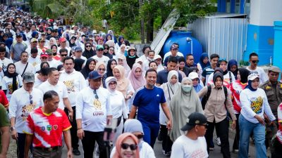 Semarakkan Hari Jadi Luwu ke-67, Puluhan Ribu Warga Padati Jalan Sehat ‘Anti Mager’ Germas