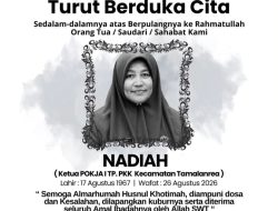 Keluarga Besar Kecamatan dan TP PKK Tamalanrea Berduka atas Berpulangnya Ketua Pokja I, Nadiah