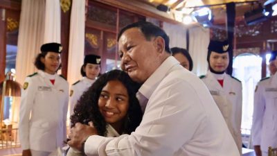 Presiden Prabowo Apresiasi Petugas Upacara HUT ke-81 RI di Hambalang