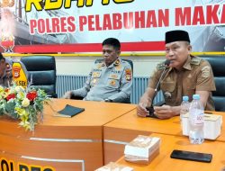 Perkuat Kamtibmas dan Antisipasi Narkoba, Camat Sangkarrang Hadiri Rakor di Polres Pelabuhan Makassar