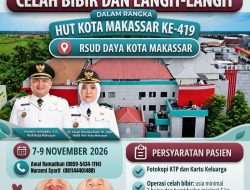 Semarak HUT ke-419 Makassar, RSUD Daya Hadirkan Operasi Celah Bibir dan Langit-Langit Gratis